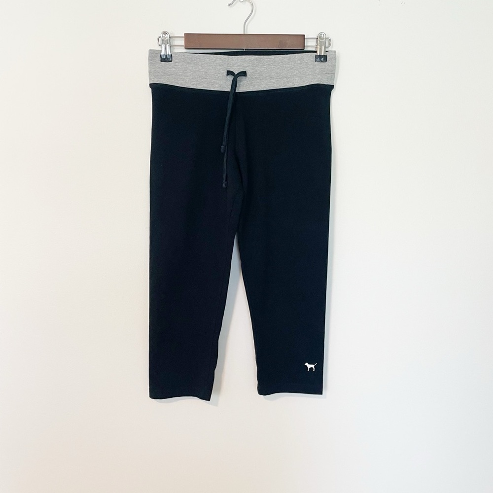 Victoria's Secret Pink Black Cropped Yoga Pants